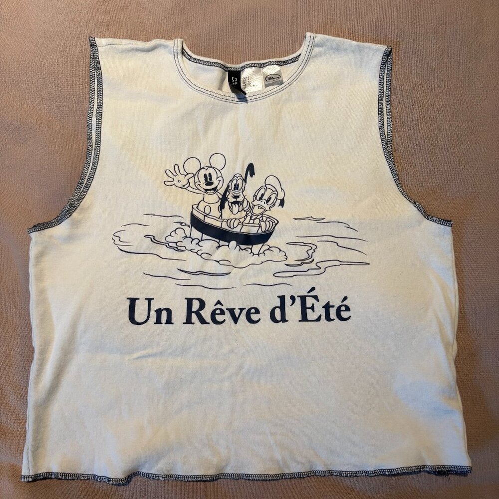 Disney H&M Graphic Tank Top Mickey Pluto Donald “Un Rêve d’Été” Size Small